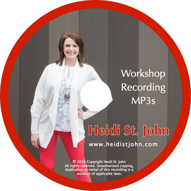 All 25 MP3s Heidi's Workshop Recordings on Data CD